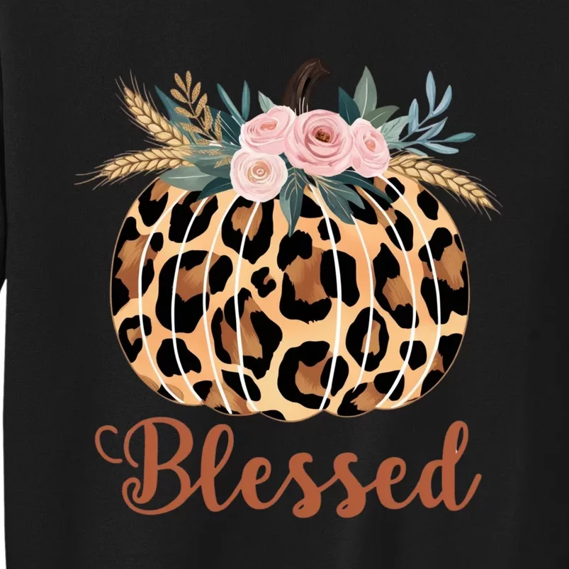 Blessed Cheetah Pumpkin October Fall Sweatshirt