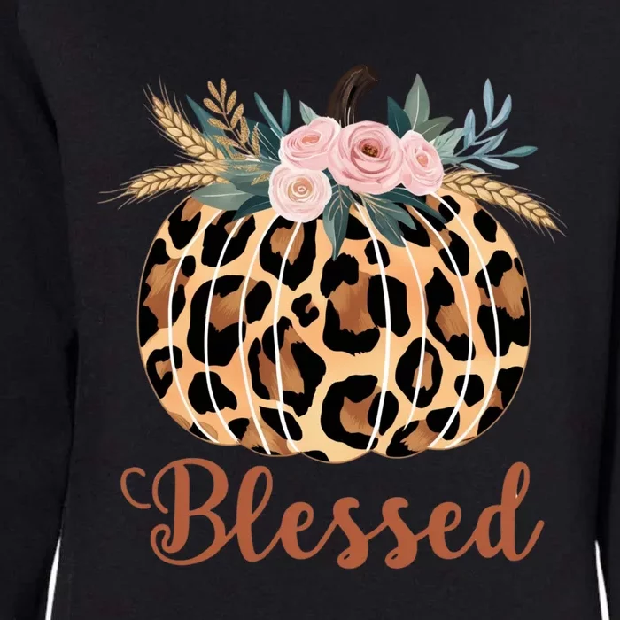 Blessed Cheetah Pumpkin October Fall Womens California Wash Sweatshirt