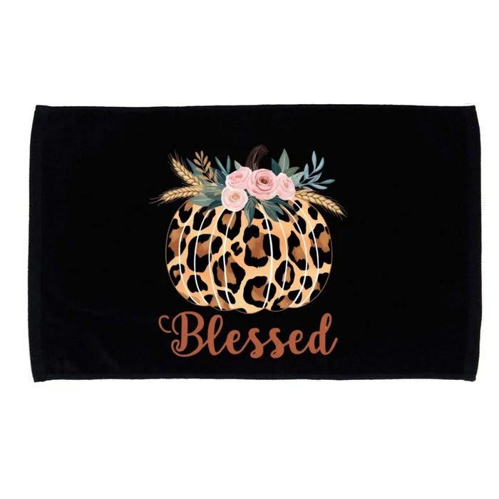 Blessed Cheetah Pumpkin October Fall Microfiber Hand Towel