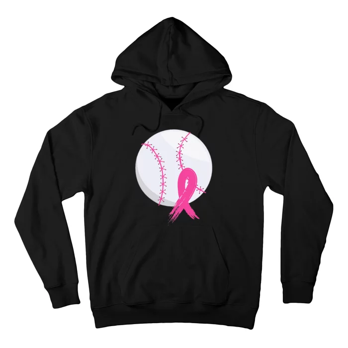 Breast Cancer Pink Ribbon Baseball Awareness Costume Hoodie