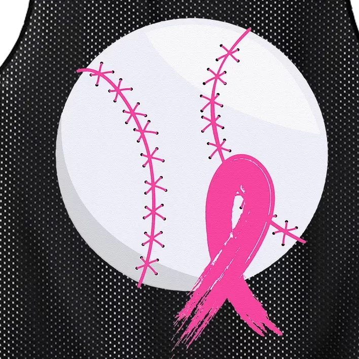 Breast Cancer Pink Ribbon Baseball Awareness Costume Mesh Reversible Basketball Jersey Tank