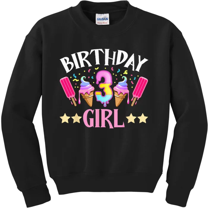 Birthday Cake Popsicle Dessert Sweet Tooth Ice Cream Kids Sweatshirt