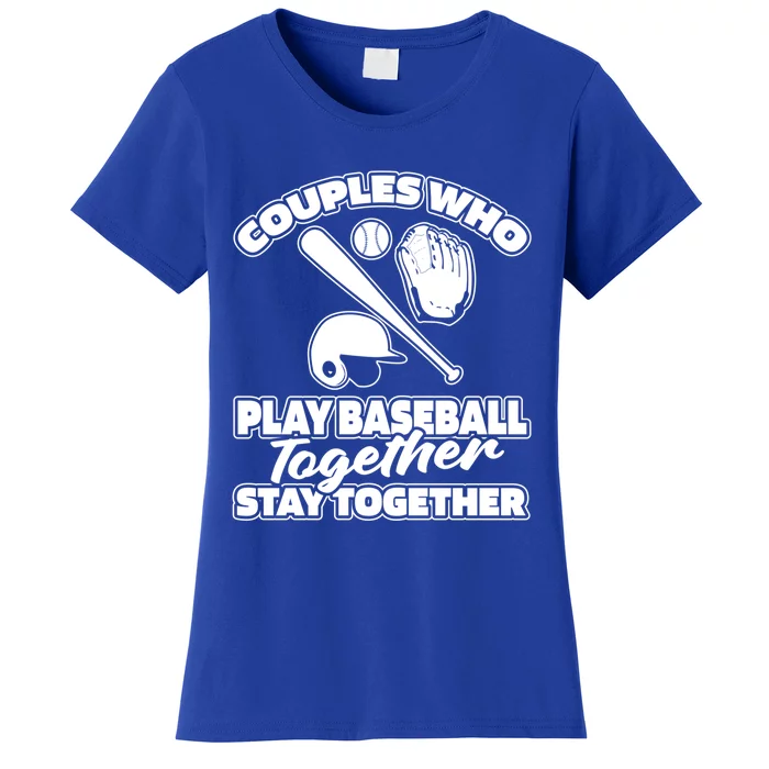 Baseballer Couple Player Sport Team Gift Baseball Gift Women's T-Shirt