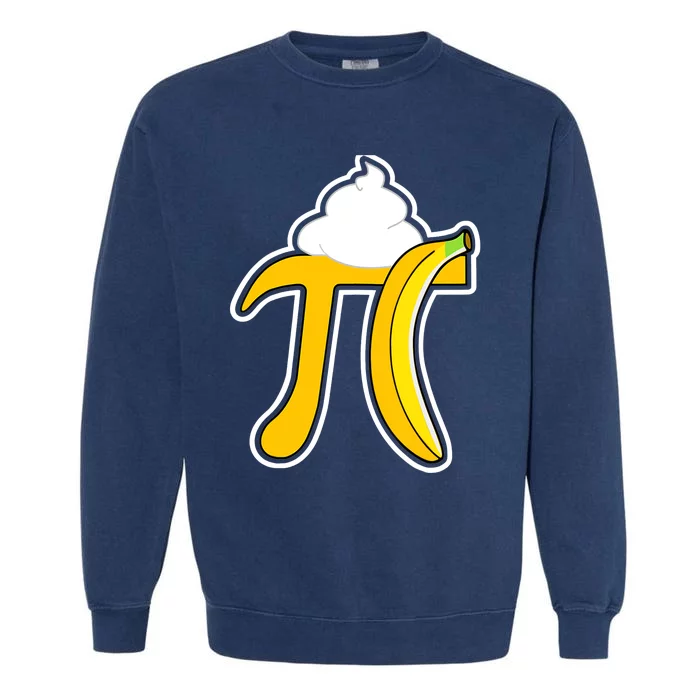 Banana Cream Pi Funny Pi Day Math Teacher Gift Garment-Dyed Sweatshirt