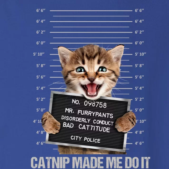 Bad Cat Prison Jail Catnip Made Me Do It Prisoner Funny Cat Gift Toddler Long Sleeve Shirt