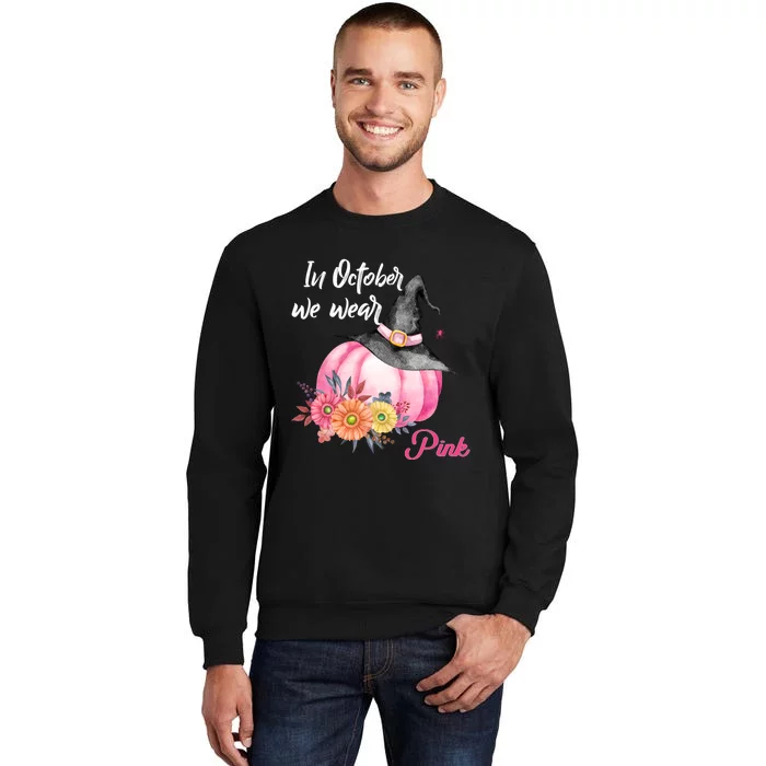 Breast Cancer Pumpkin Witch Sweatshirt