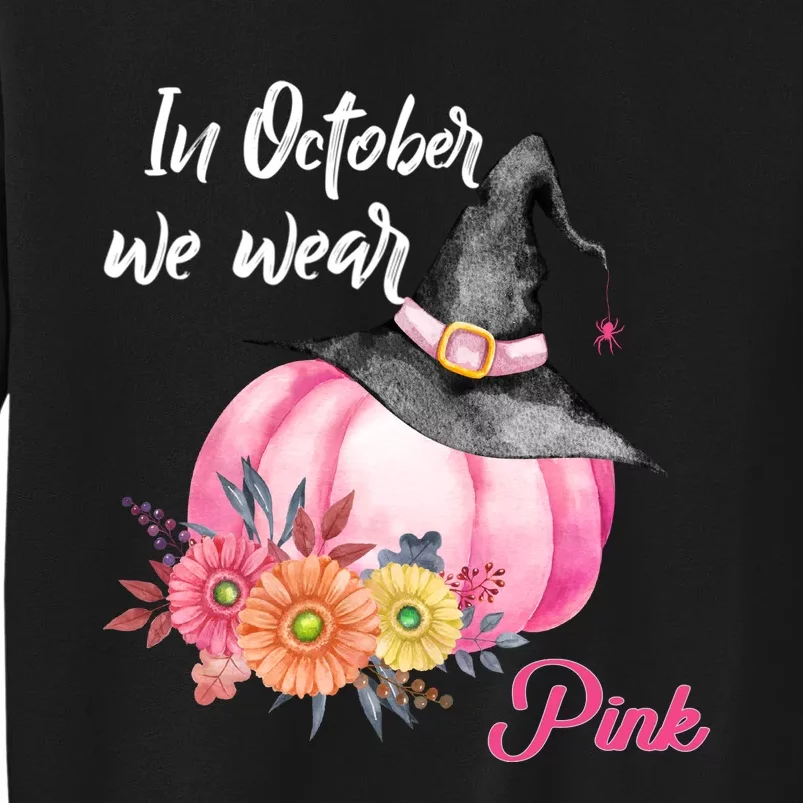 Breast Cancer Pumpkin Witch Sweatshirt