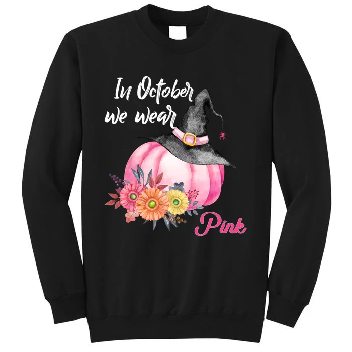 Breast Cancer Pumpkin Witch Sweatshirt