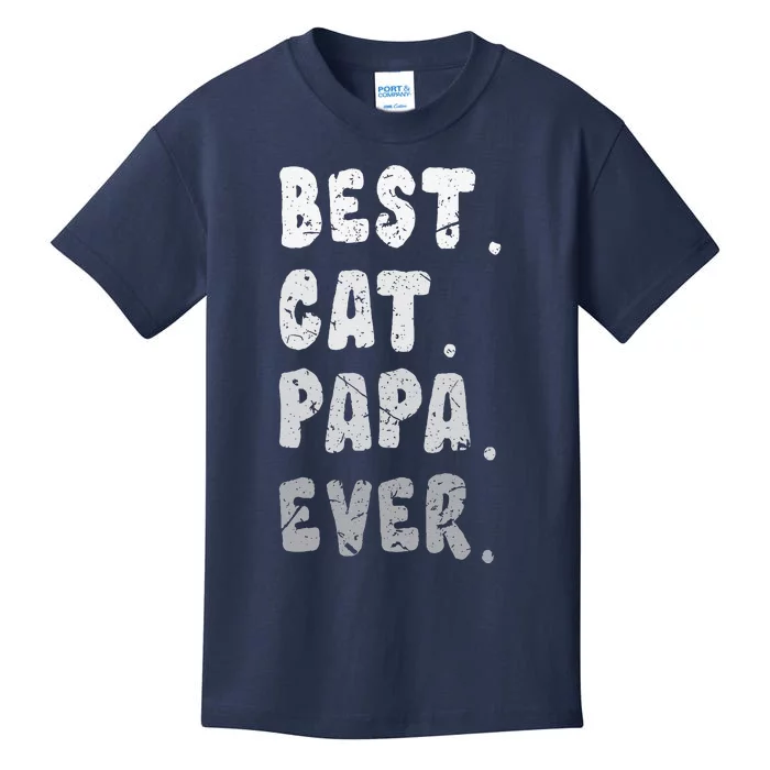 Best Cat Papa Ever Funny Cat Owner Dad Fathers Kids T-Shirt