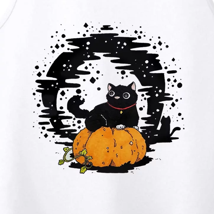 Boo Cat Pumpkin Halloween Theres Some Horrors In House Vibe Meaningful Gift Performance Tank