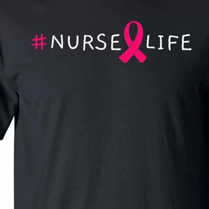 Breast Cancer Pink Awareness Ribbon Nurse Medical Worker Tall T-Shirt