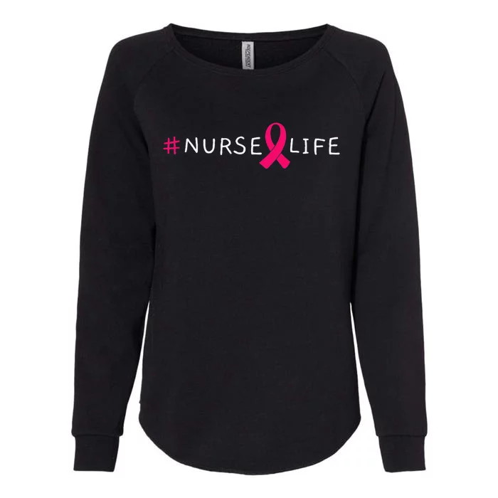 Breast Cancer Pink Awareness Ribbon Nurse Medical Worker Womens California Wash Sweatshirt