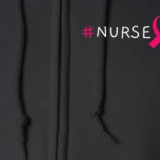 Breast Cancer Pink Awareness Ribbon Nurse Medical Worker Full Zip Hoodie