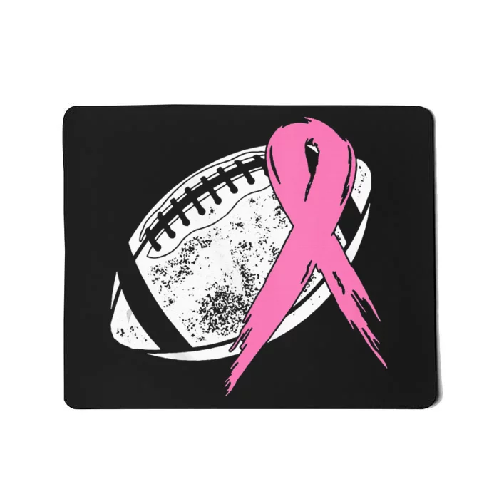 Breast Cancer Pink Ribbon Football Awareness Costume Mousepad