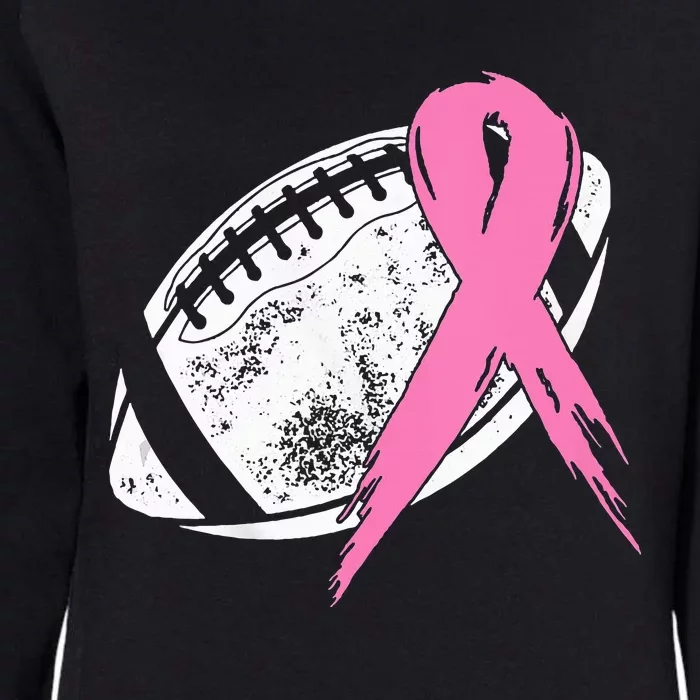 Breast Cancer Pink Ribbon Football Awareness Costume Womens California Wash Sweatshirt