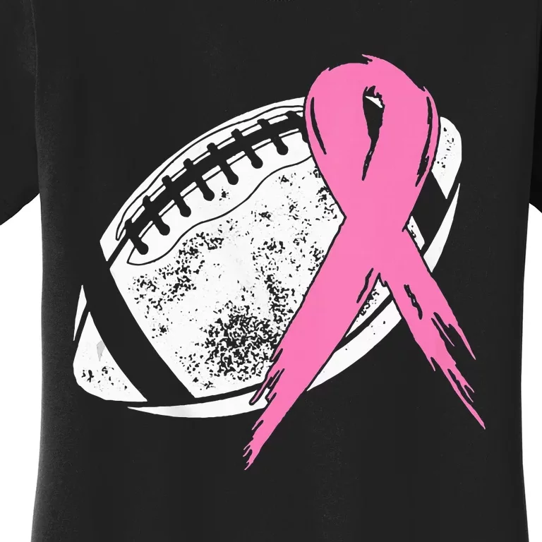 Breast Cancer Pink Ribbon Football Awareness Costume Women's T-Shirt