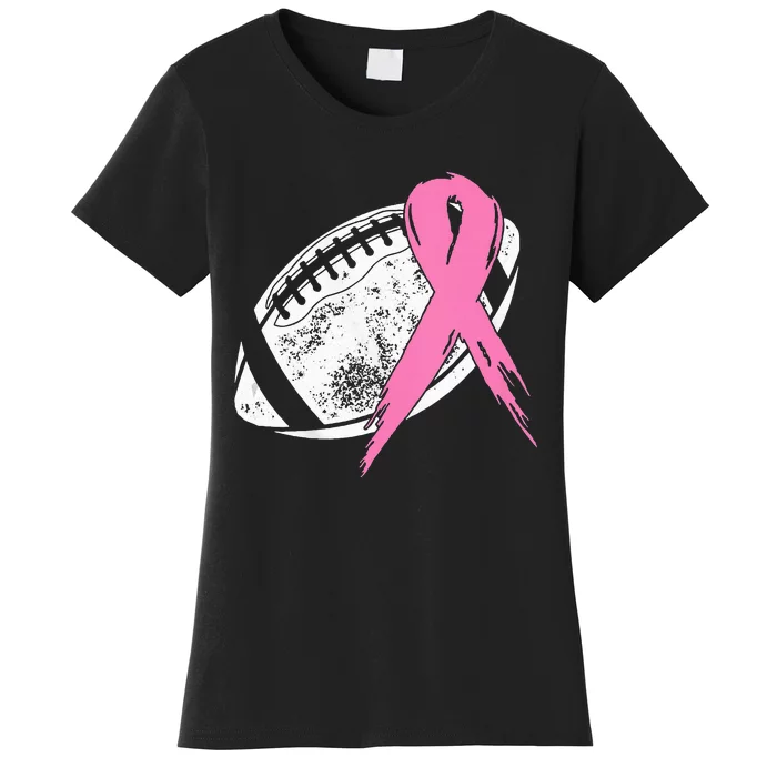 Breast Cancer Pink Ribbon Football Awareness Costume Women's T-Shirt