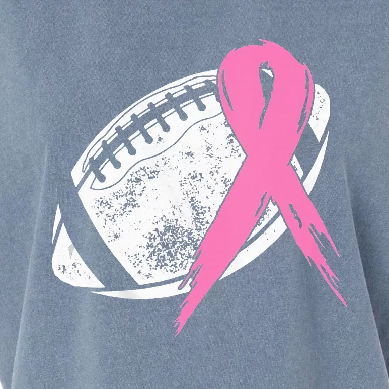 Breast Cancer Pink Ribbon Football Awareness Costume Garment-Dyed Women's Muscle Tee