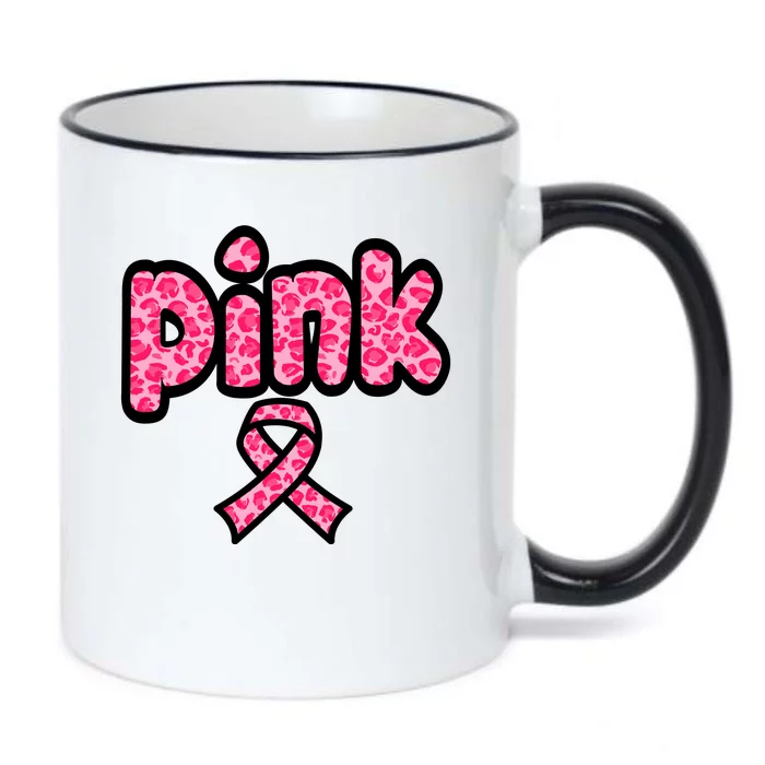 Breast Cancer Pink Ribbon Awareness Black Color Changing Mug