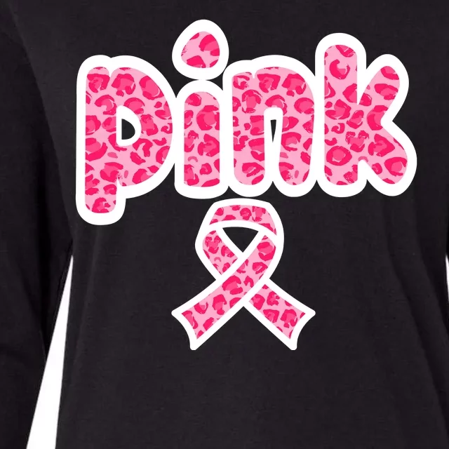 Breast Cancer Pink Ribbon Awareness Womens Cotton Relaxed Long Sleeve T-Shirt