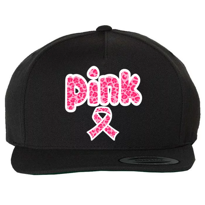 Breast Cancer Pink Ribbon Awareness Wool Snapback Cap