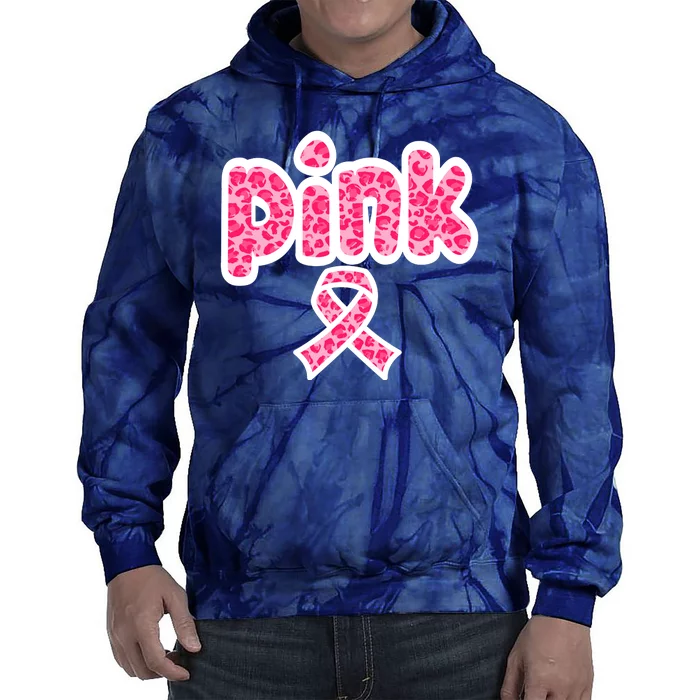 Breast Cancer Pink Ribbon Awareness Tie Dye Hoodie