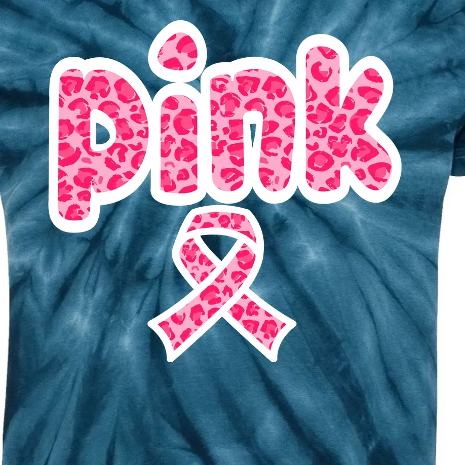 Breast Cancer Pink Ribbon Awareness Kids Tie-Dye T-Shirt