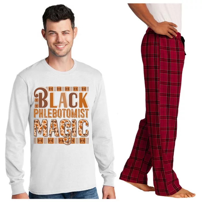 Black Costume Phlebotomist Proud Black History Month Long Sleeve Pajama Set