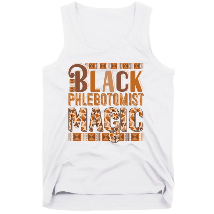 Black Costume Phlebotomist Proud Black History Month Tank Top