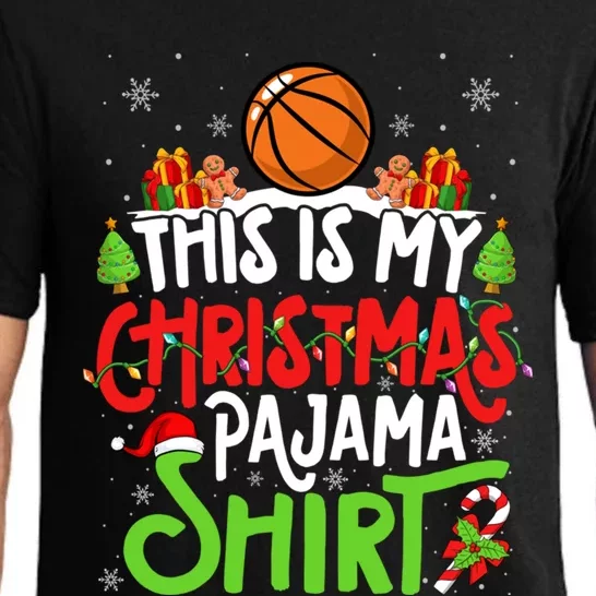 Basketball Christmas Pajama Meaningful Gift Xmas Party Basketball Gift Pajama Set