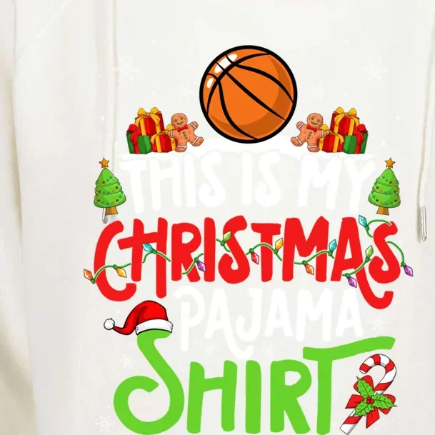 Basketball Christmas Pajama Meaningful Gift Xmas Party Basketball Gift Womens Funnel Neck Pullover Hood