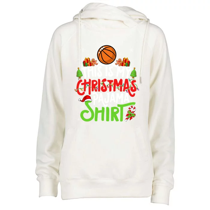 Basketball Christmas Pajama Meaningful Gift Xmas Party Basketball Gift Womens Funnel Neck Pullover Hood