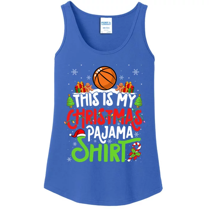 Basketball Christmas Pajama Meaningful Gift Xmas Party Basketball Gift Ladies Essential Tank