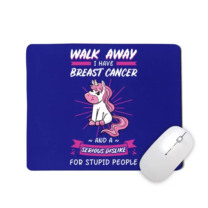 Breast Cancer Pink Awareness Ribbon Patients Unicorn Lover Gift Mousepad