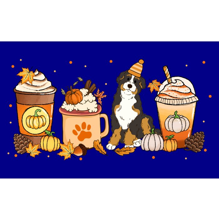 Bernedoodle Coffee Pumpkin Spice Dog Lover Fall Thanksgiving Gift Bumper Sticker