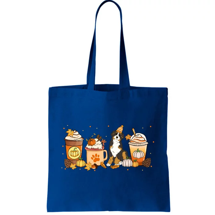 Bernedoodle Coffee Pumpkin Spice Dog Lover Fall Thanksgiving Gift Tote Bag