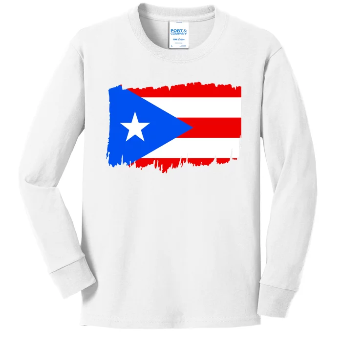 Boricua | Cute Pr Puerto Rican Pride Nuyorican Flag Ladies Rico Kids Long Sleeve Shirt