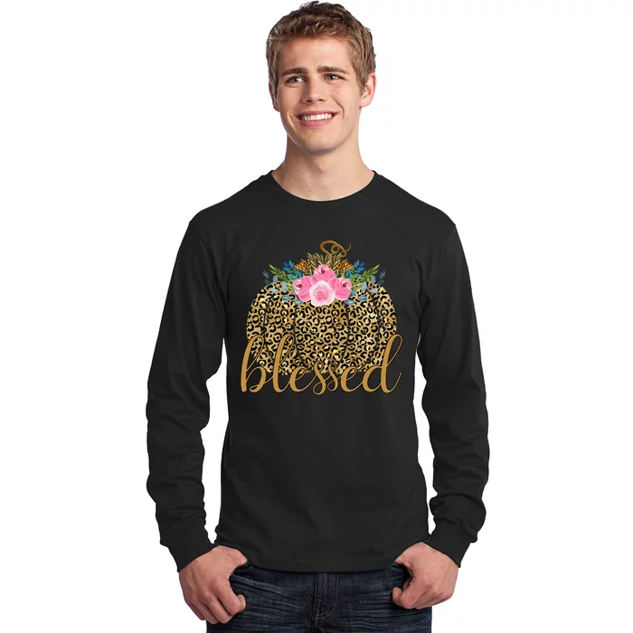 Blessed Cheetah Pumpkin October Long Sleeve Shirt