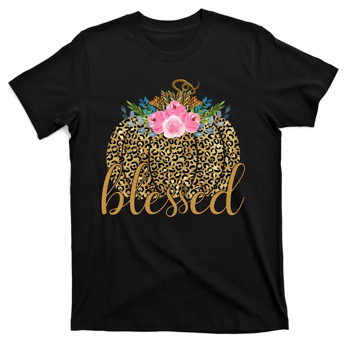 Blessed Cheetah Pumpkin October T-Shirt