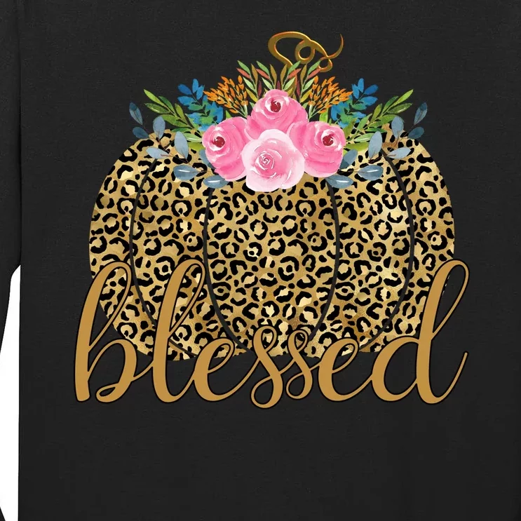 Blessed Cheetah Pumpkin October Tall Long Sleeve T-Shirt