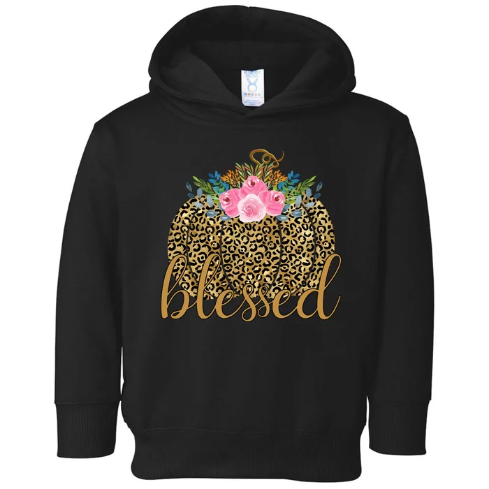 Blessed Cheetah Pumpkin October Toddler Hoodie