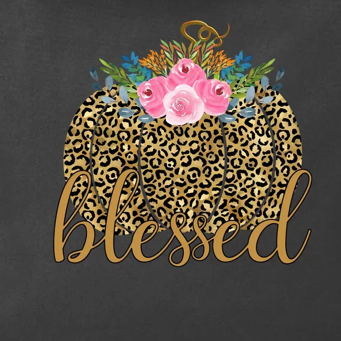 Blessed Cheetah Pumpkin October Zip Tote Bag