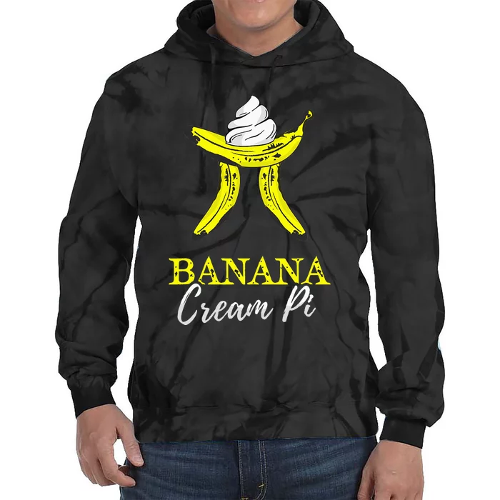 Banana Cream Pie Funny Pi Day Pun Math Symbol 3.14 March 14 Tie Dye Hoodie