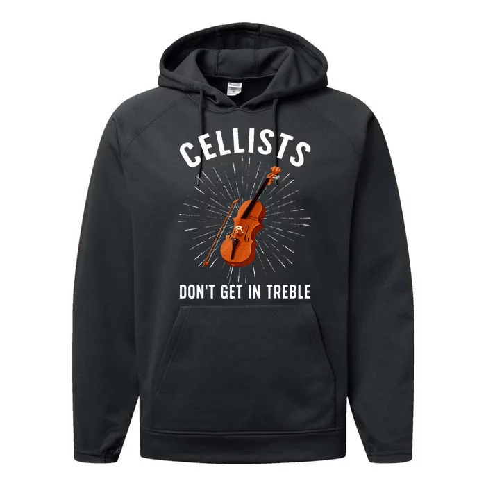 Best Cello Player Cello Lover Cellist Performance Fleece Hoodie