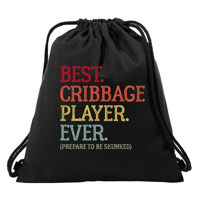 Best Cribbage Player Ever Prepare To Be Skunked Vintage Drawstring Bag