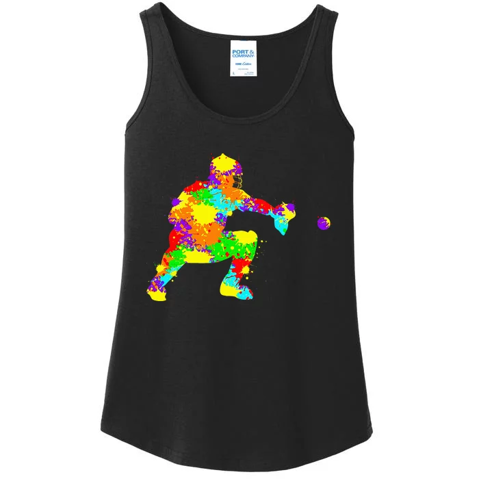 Baseball Catcher Player Ladies Essential Tank