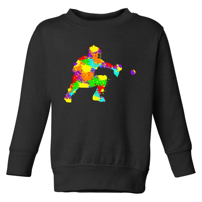 Baseball Catcher Player Toddler Sweatshirt