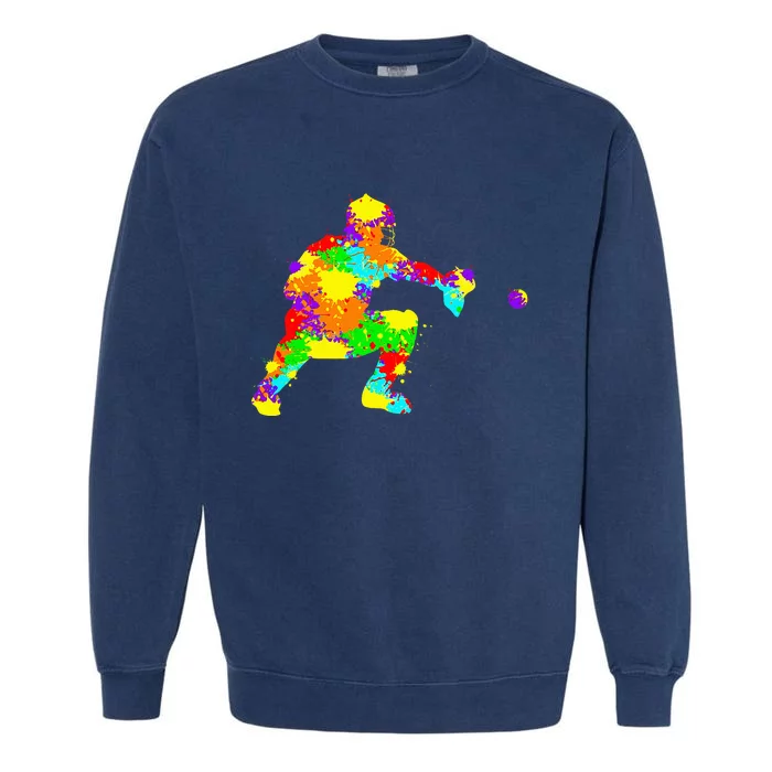 Baseball Catcher Player Garment-Dyed Sweatshirt