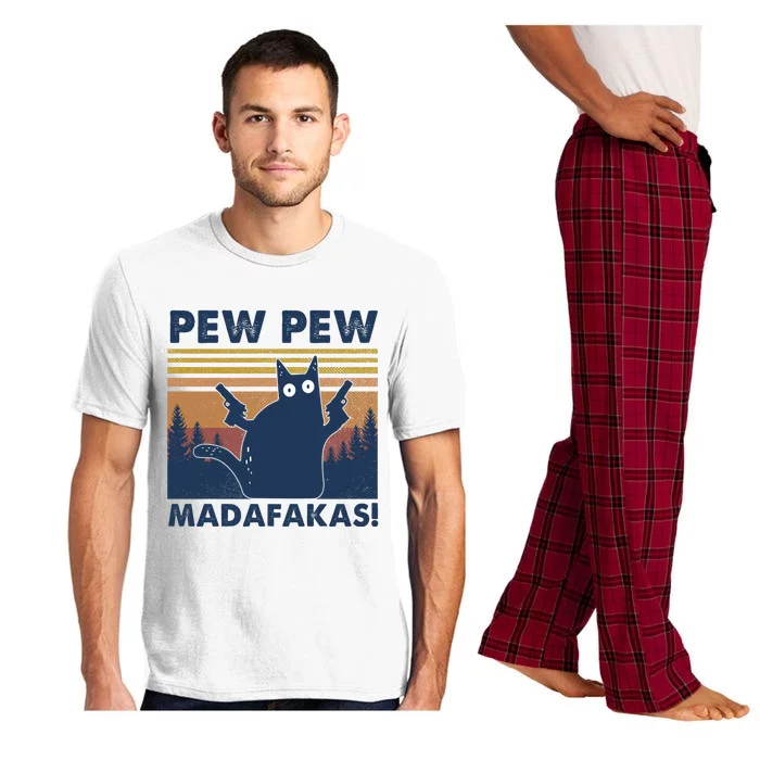 Black Cat Pew Pew Madafakas Pajama Set