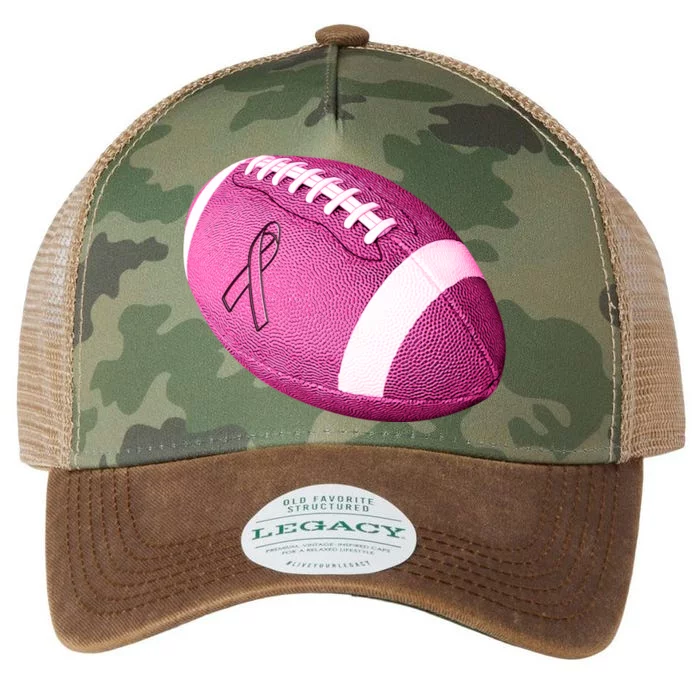 Breast Cancer Pink Football Legacy Tie Dye Trucker Hat